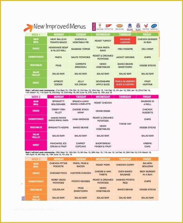 Free Menu Maker Template Of 9 School Menu Templates