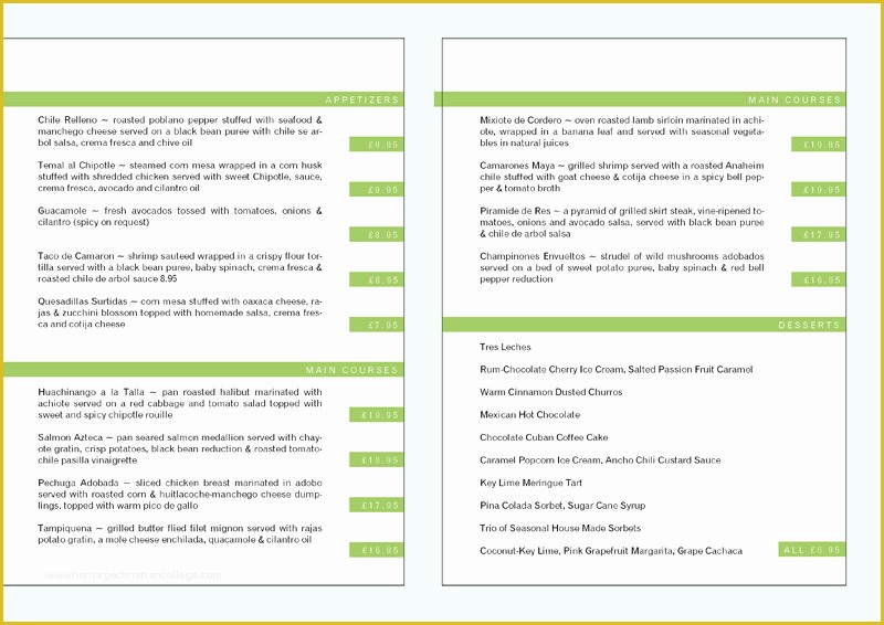 Free Menu Maker Template Of Free Restaurant Menu Templates