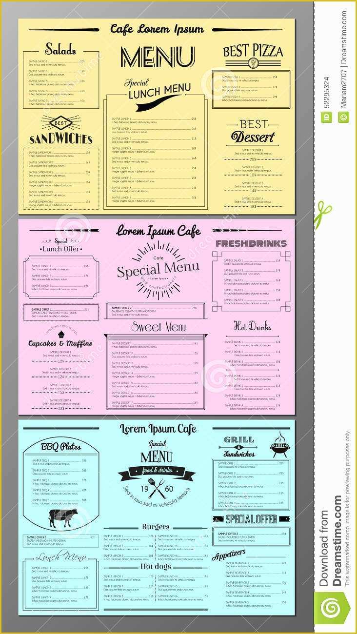 Free Menu Maker Template Of Menu Design Templates Contest Entry 6 for Kids