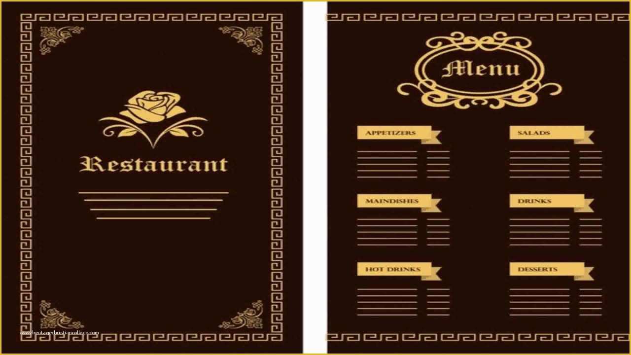 Free Menu Template Google Docs Of Template Restaurant Menu Template