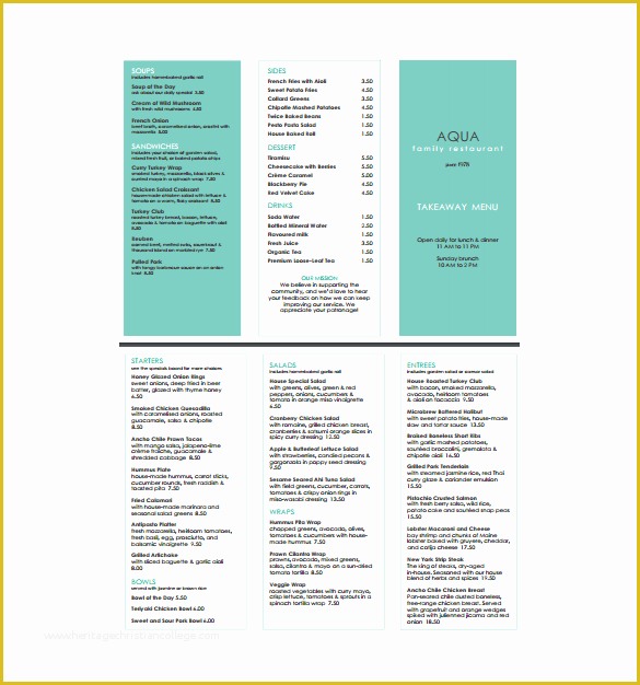 Free Menu Templates Download Of 24 Free Menu Templates Pdf Doc Excel Psd