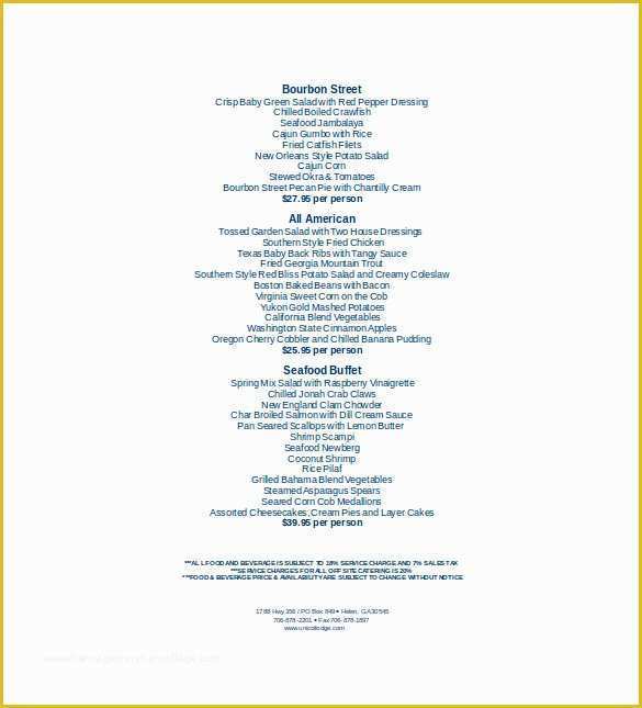 Free Menu Templates for Mac Of 23 Catering Menu Templates Ai Psd Google Docs Apple
