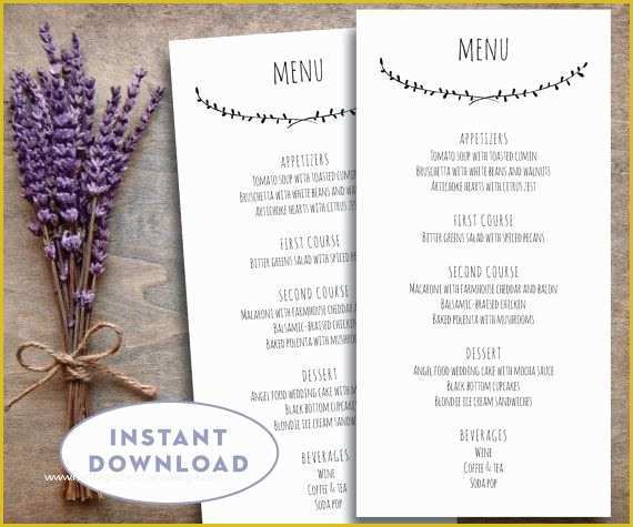 Free Menu Templates for Mac Of Best 25 Wedding Menu Template Ideas On Pinterest