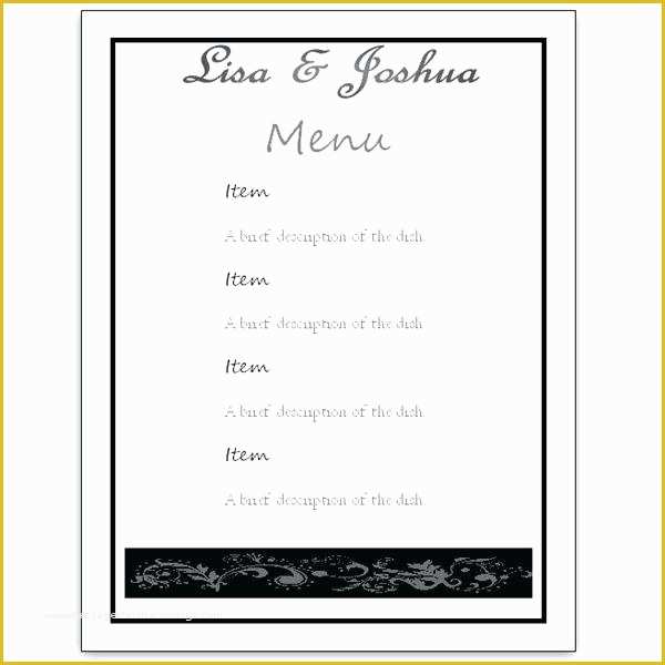 Free Menu Templates for Mac Of Menu Template Free Printable Word afternoon Tea Menu