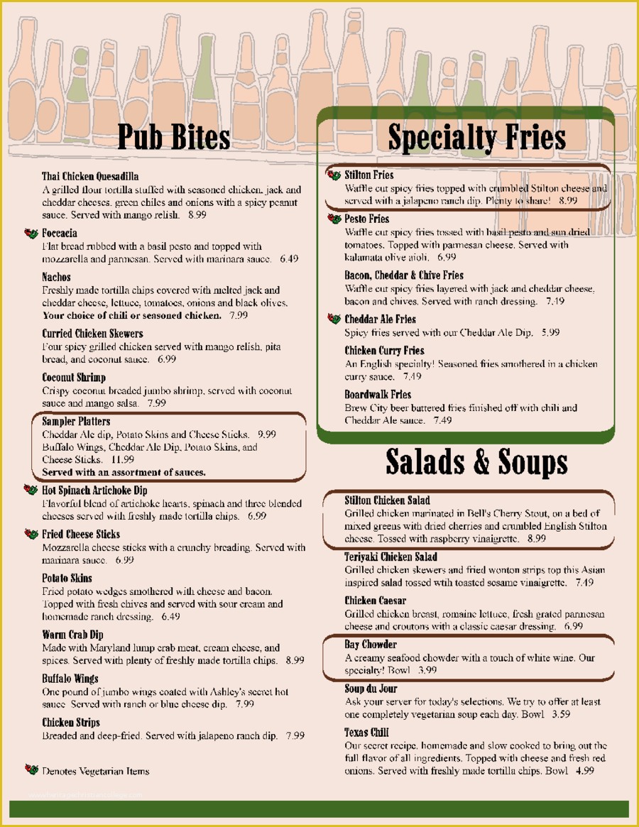 Free Menu Templates for Word Of 2018 Menu Template Fillable Printable Pdf & forms