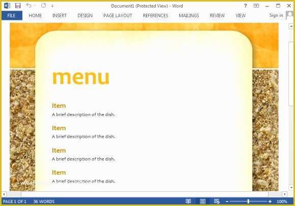 Free Menu Templates for Word Of Best Menu Maker Templates for Word