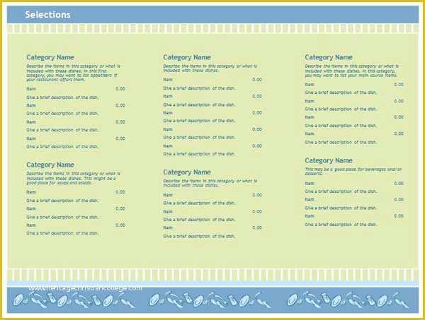 Free Menu Templates for Word Of Free Restaurant Menu Templates Microsoft Word Templates