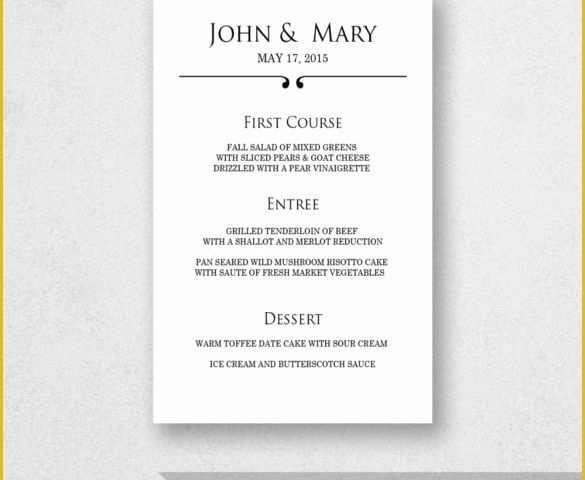 Free Menu Templates for Word Of Menu Templates – 32 Free Psd Eps Ai Indesign Word