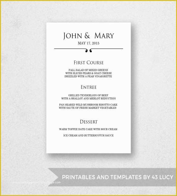 50 Free Menu Templates for Word
