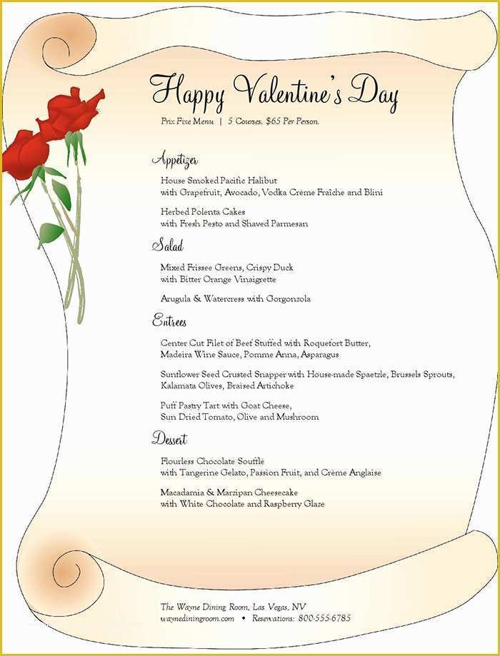 Free Menu Templates Of 41 Valentines Menu Templates Free Psd Eps format