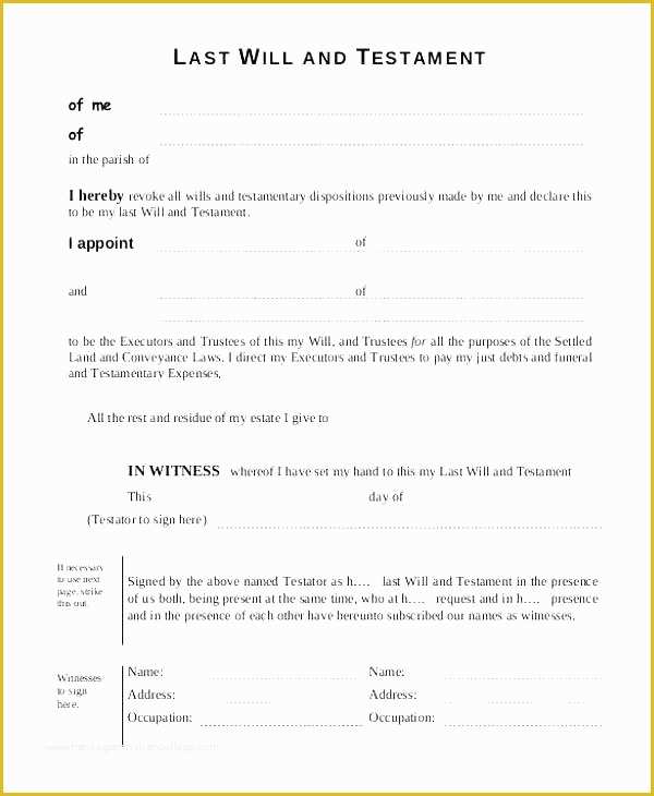 Free Michigan Will Template Of top Last Will Testament Template Printable Living and 2