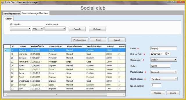 Free Microsoft Access Club Membership Database Template Of Blog Archives softwarept