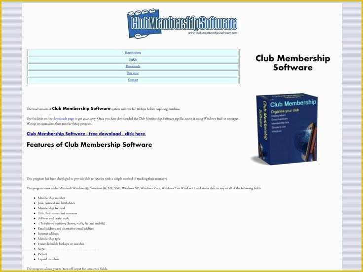 Free Microsoft Access Club Membership Database Template Of ① Club Membership Database software