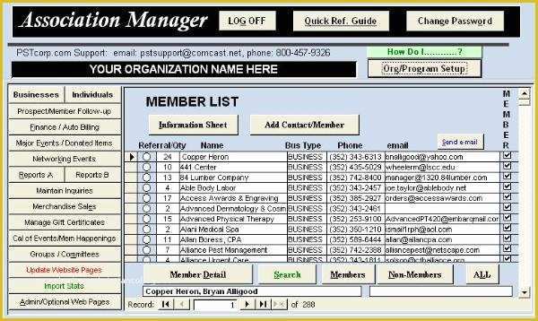 Free Microsoft Access Club Membership Database Template Of Enchanted House softwares Free Download Imfreeware