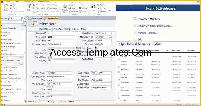 Free Microsoft Access Club Membership Database Template Of Membership Tracking Access Database