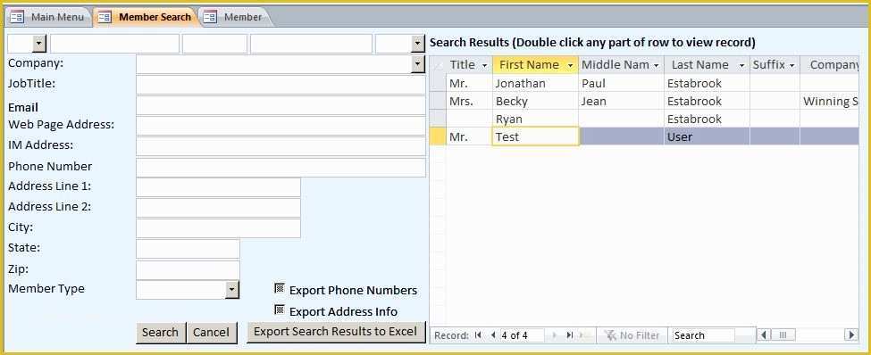 Free Microsoft Access Club Membership Database Template Of Swim Club Membership Tracking Database Template