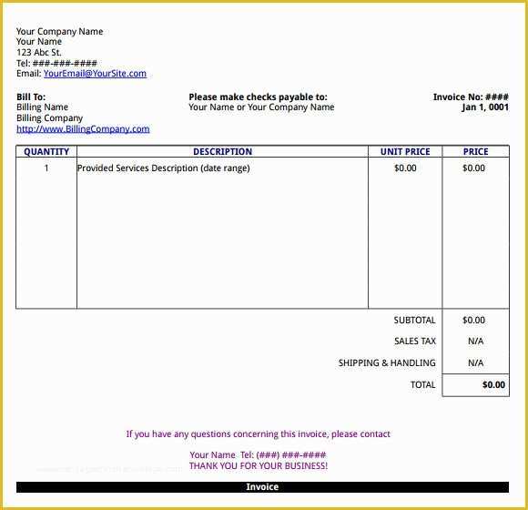 Free Microsoft Excel Templates Of 15 Microsoft Invoice Templates Download for Free