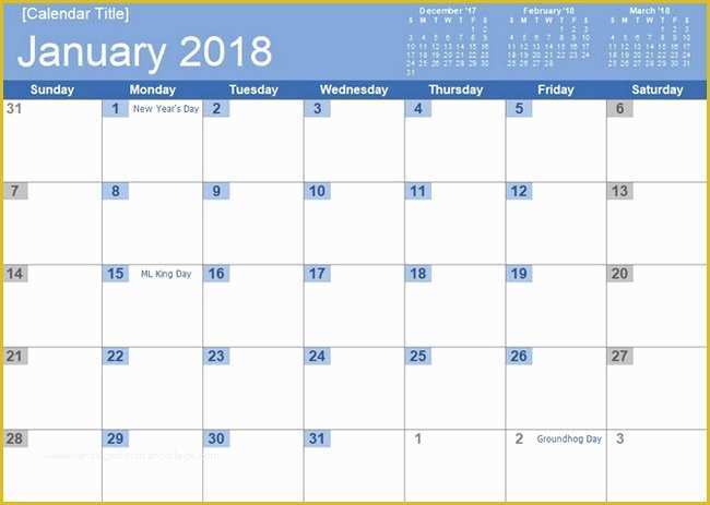 Free Microsoft Excel Templates Of Best Free 2018 New Year Calendar for Excel Word Ms