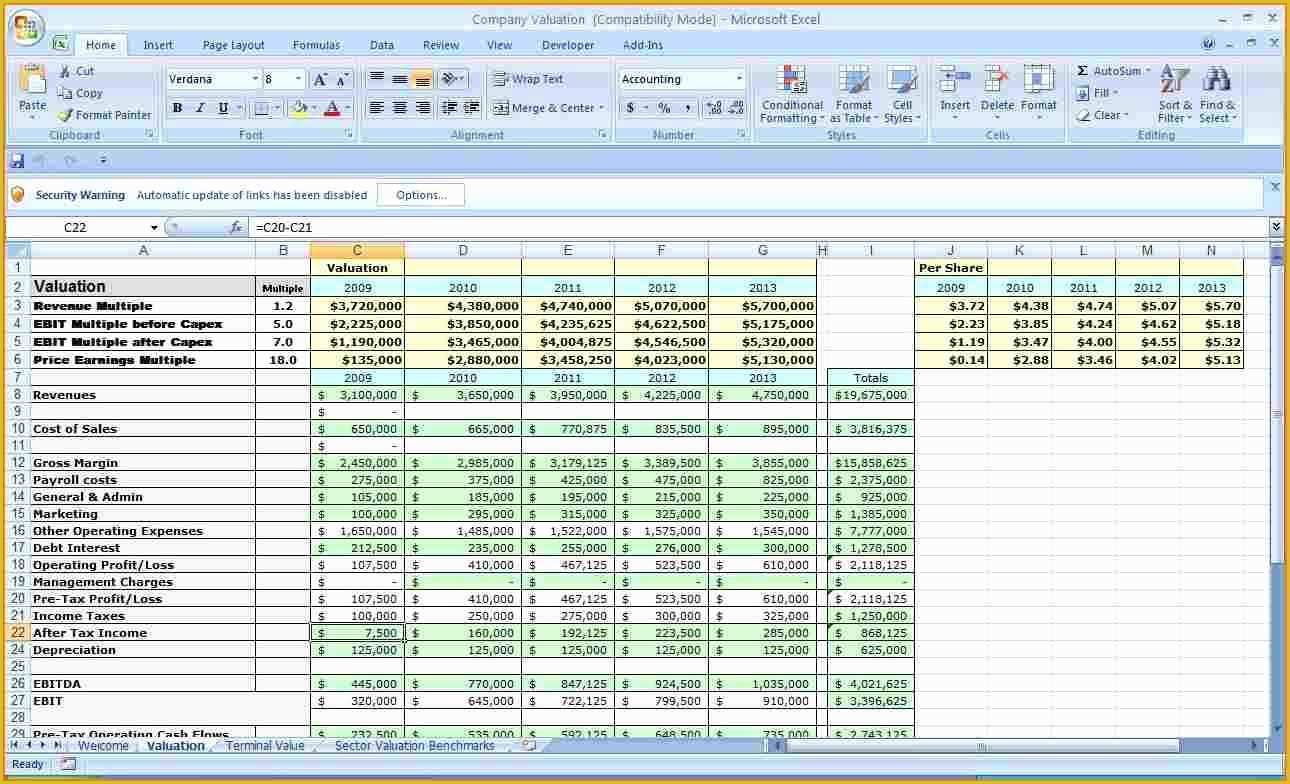 Free Microsoft Excel Templates Of Excel Business Bud Template