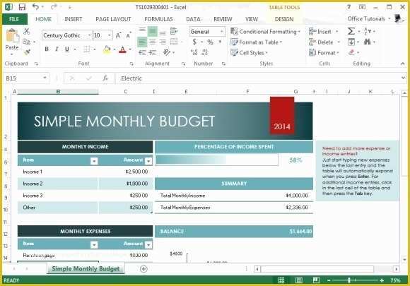 Free Microsoft Excel Templates Of Free Monthly Bud Template for Excel 2013
