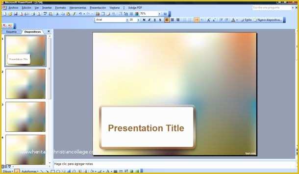 Free Microsoft Powerpoint Templates Of Blur Effect Powerpoint Template