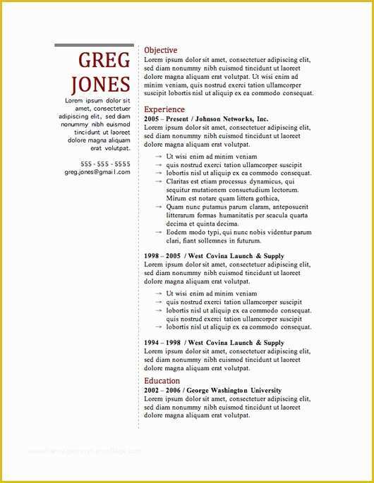 Free Microsoft Resume Templates for Word Of 12 Resume Templates for Microsoft Word Free Download