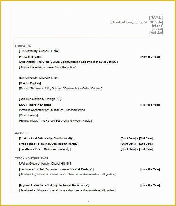 Free Microsoft Resume Templates for Word Of 34 Microsoft Resume Templates Doc Pdf