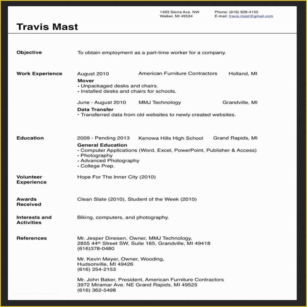 Free Microsoft Resume Templates for Word Of Free Resume Templates Word