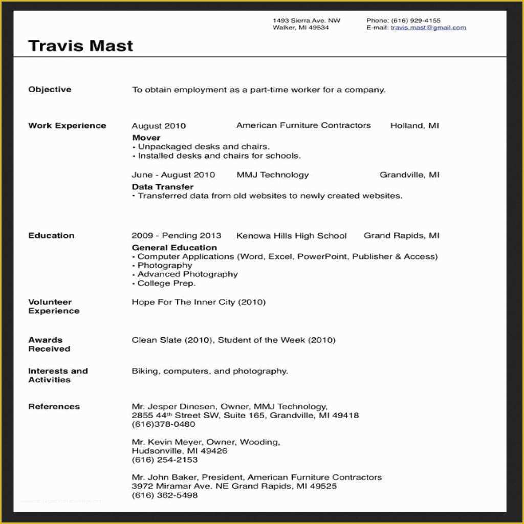 Free Microsoft Resume Templates for Word Of Free Resume Templates Word