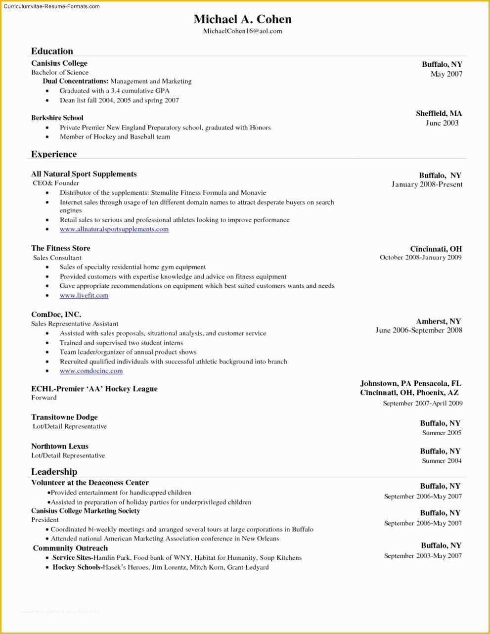 Free Microsoft Resume Templates for Word Of Microsoft Word 2010 Resume Template Download Free