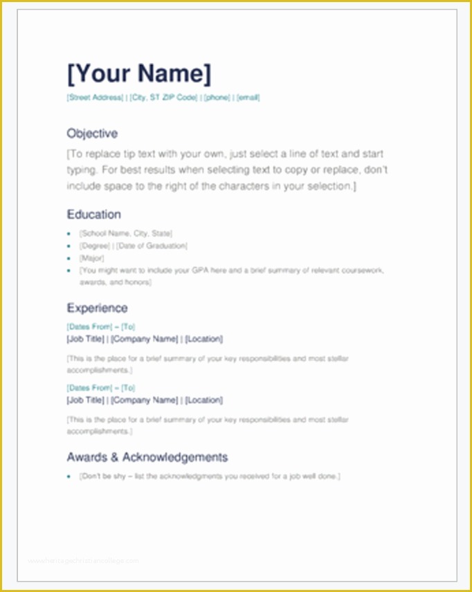 Free Microsoft Resume Templates for Word Of the 17 Best Resume Templates