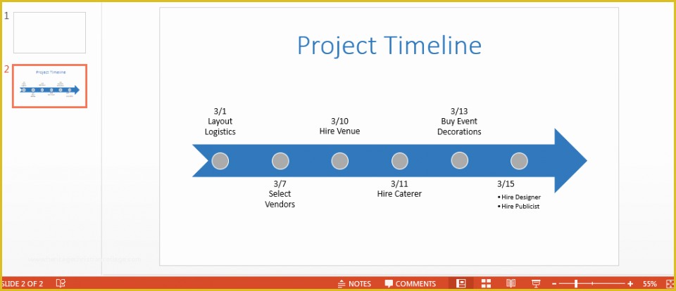 microsoft office powerpoint timeline template