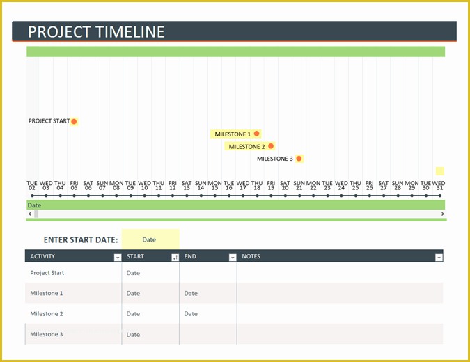 Free Microsoft Timeline Template Of Project Timeline
