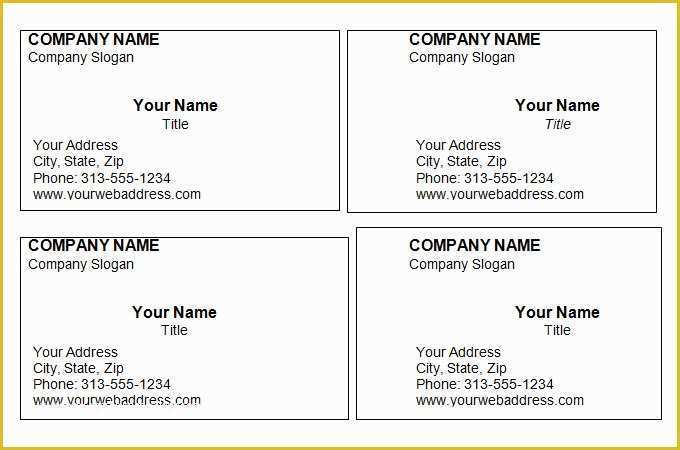 Free Microsoft Word Business Card Template Download Of Free Printable Business Card Templates for Word