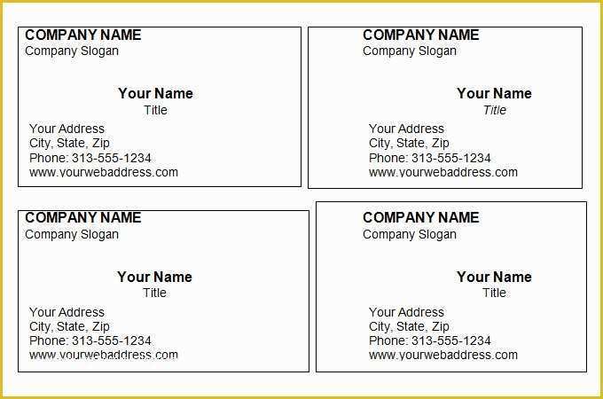 Free Microsoft Word Business Card Template Download Of Free Printable Business Card Templates for Word
