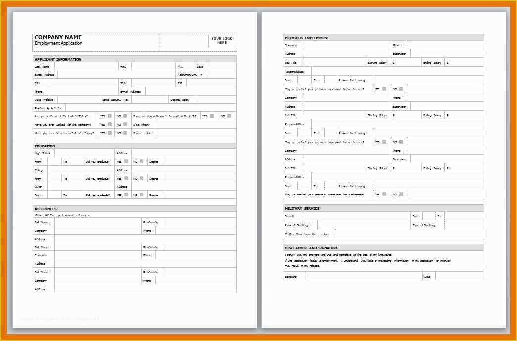 Free Microsoft Word Job Application Template Of 6 7 Microsoft Word Job Application Template