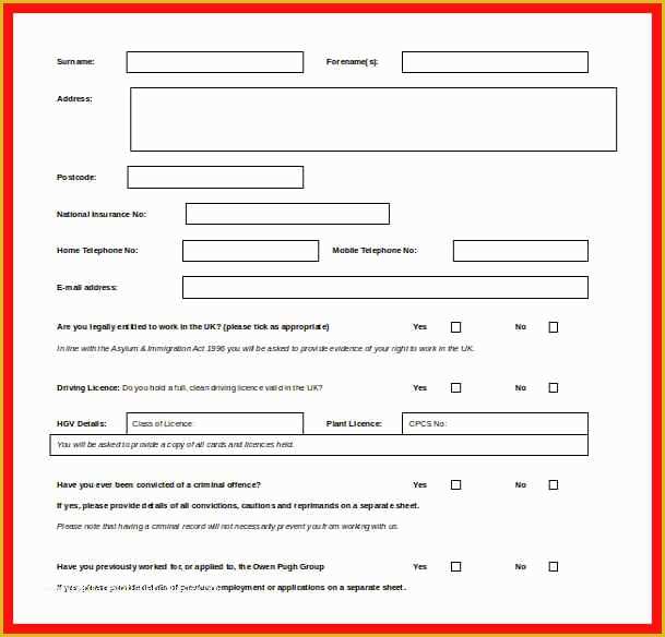 Free Microsoft Word Job Application Template Of Application Template Word