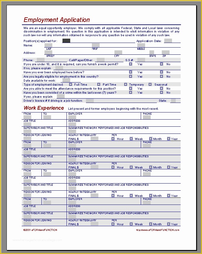 Free Microsoft Word Job Application Template Of Free Editable Employment Application Template