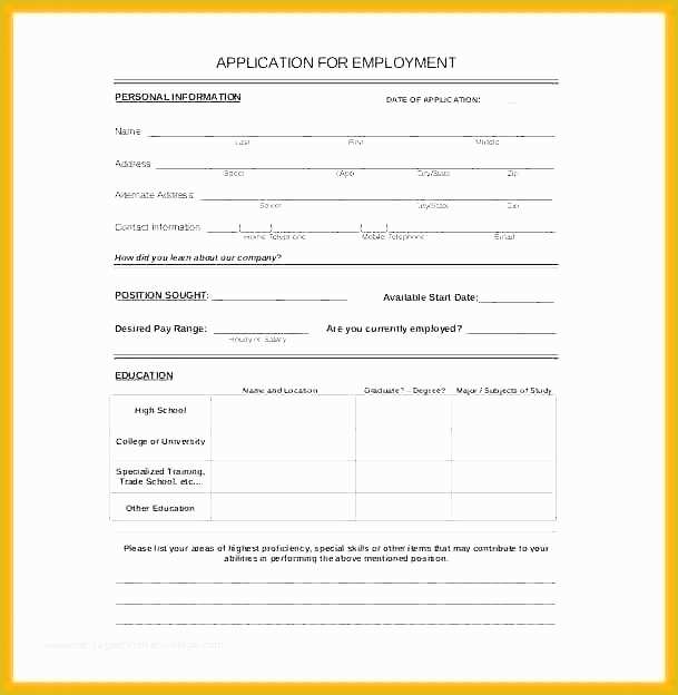 Free Microsoft Word Job Application Template Of Microsoft Job Application Template Job Application