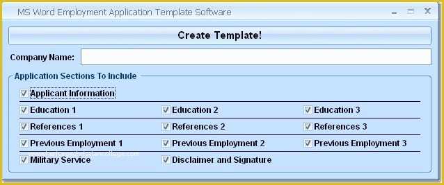Free Microsoft Word Job Application Template Of Ms Word Employment Application Template software