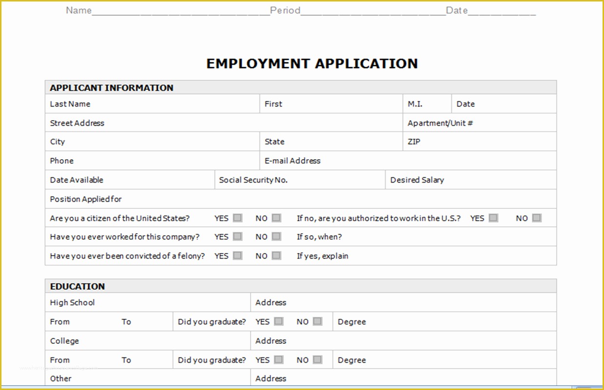 Free Microsoft Word Job Application Template Of Resource Groups Career Preparation I High School