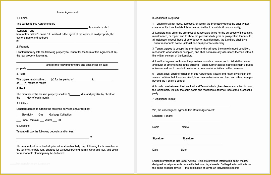  Free Microsoft Word Rental Agreement Templates Of 19 Free Rental 
