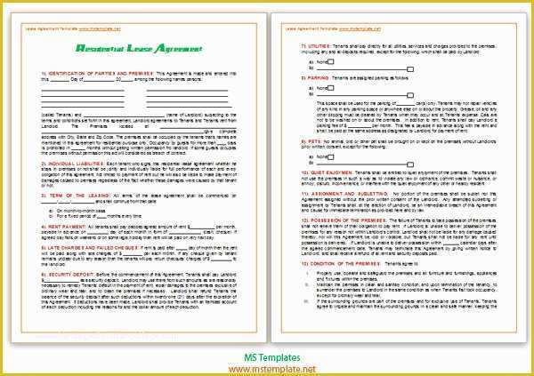 Free Microsoft Word Rental Agreement Templates Of Lease Agreement Templates