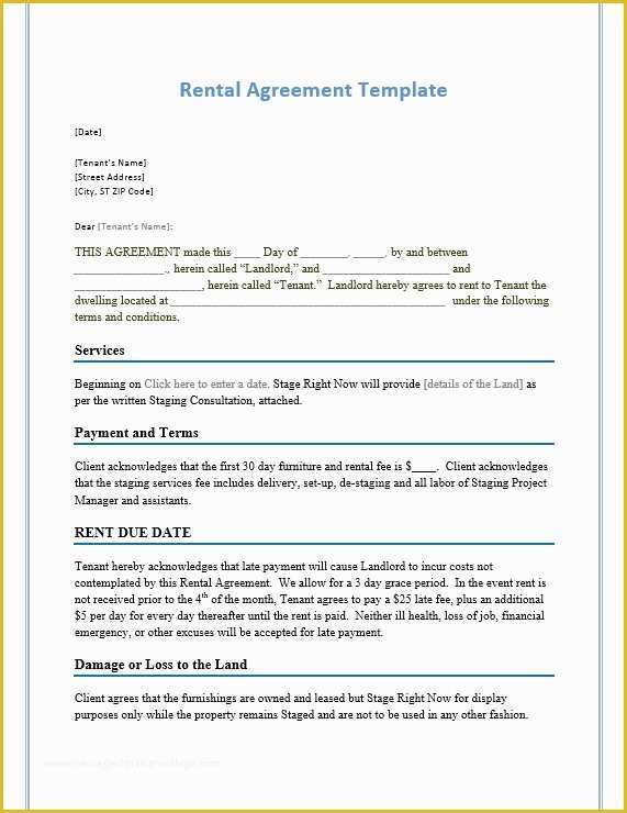 Free Microsoft Word Rental Agreement Templates Of Rental Agreement Template – Microsoft Word Templates