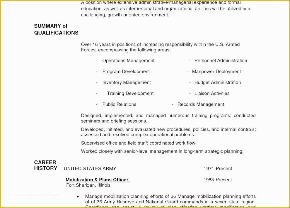 Free Military Resume Templates Of Best Military Chronological Resume Template Military Free