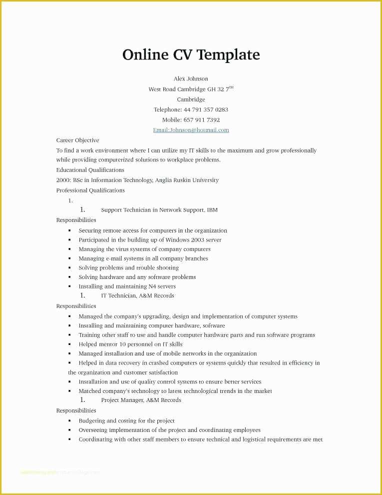 Free Military Resume Templates Of Military Resume Template – Creero