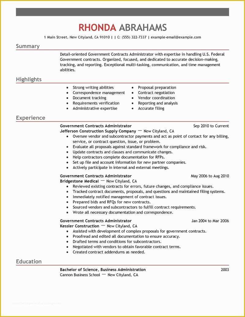 Free Military Resume Templates Of Military Resume Template for Microsoft Word