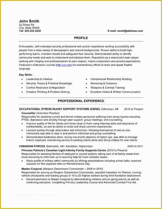 Free Military Resume Templates Of top Military Resume Templates &amp; Samples
