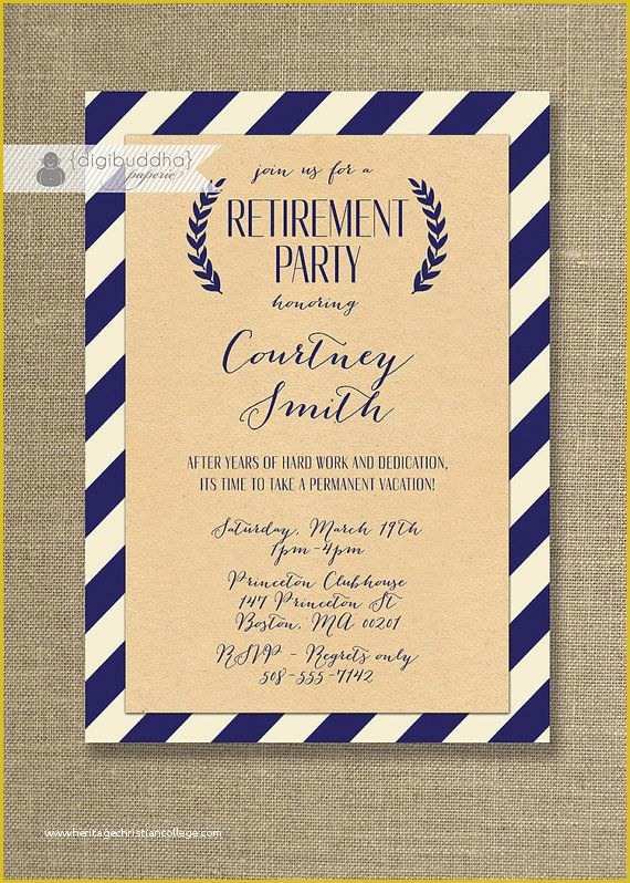 Free Military Retirement Invitation Template Of Best 25 Retirement Invitations Ideas On Pinterest