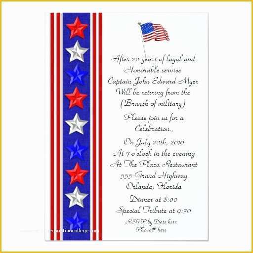 Free Military Retirement Invitation Template Of Military Retirement Party Invitation